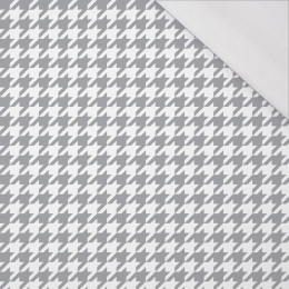 SZARA PEPITKA / BIAŁY - single jersey 