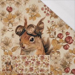 SQUIRREL STEAMPUNK FOREST - PANEL PANORAMICZNY SINGLE JERSEY (60cm x 155cm)