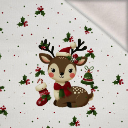 WINTER ANIMALS wz.13 - panel (60cm x 50cm) dzianina drapana z elastanem ITY