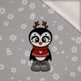 WINTER ANIMALS wz. 7 - panel (60cm x 50cm) dzianina drapana z elastanem ITY