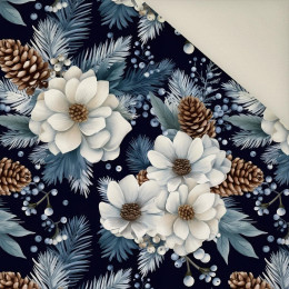 WINTER FLOWERS WZ.6- Welur tapicerski