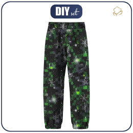 DZIECIĘCE SPODNIE Z SOFTSHELLU (YETI) - WINTER PIXEL WZ.2 - zestaw do uszycia