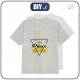 T-SHIRT DZIECIĘCY (104/110) - LITTLE PRINCE / M-01 melanż jasnoszary - single jersey 