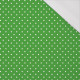 KROPKI BIAŁE / zielony - single jersey z elastanem 