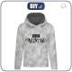 BLUZA DAMSKA (POLA) CLASSIC Z KAPTUREM - BE MY VALENTINE (BE MY VALENTINE) / LÓD - dzianina pętelkowa 