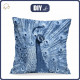 PODUSZKA 45X45 - PAW (classic blue) - welur tapicerski - zestaw do uszycia