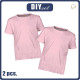 2-PACK - BASIC T-SHIRT DZIECIĘCY - LIGHT PINK - zestaw do uszycia