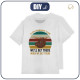 T-SHIRT SPORTOWY DZIECIĘCY - SLOTH RUNNING TEAM / biały (128/134)