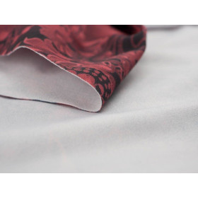 KORONKOWE MOTYLE / czerwony - lycra 300g