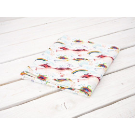 TĘCZOWE JEDNOROŻCE - dresówka pętelkowa 