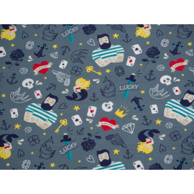 TATTOO / szara - dresówka pętelkowa 