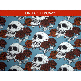 CZASZKI I RÓŻE - single jersey z elastanem TE210