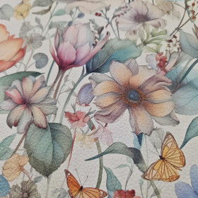 PASTEL FLOWERS WZ.12 (46 cm x 50 cm) - gruba ekoskóra tłoczona