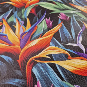 WILD JUNGLE wz.11 (MONSTERA) 46 cm x 50 cm - gruba ekoskóra tłoczona