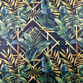 WILD JUNGLE wz.4 (MONSTERA) - gruba ekoskóra tłoczona