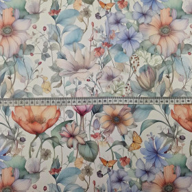 PASTEL FLOWERS WZ.12 (46 cm x 50 cm) - gruba ekoskóra tłoczona