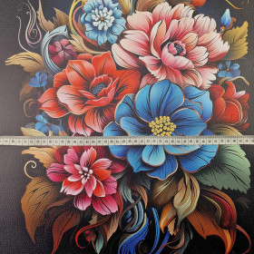 BOUQUET OF FLOWERS WZ.1 46 cm x 50 cm - gruba ekoskóra tłoczona