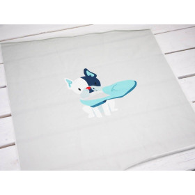 Pies z butem (J'adore Paris) / aqua - panel single jersey TE210