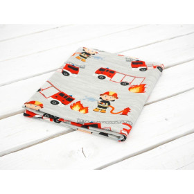 WOZY STRAŻACKIE / ogień - Jersey wiskozowy WE210