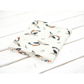 50CM PTASIE TRELE / brudna biel - single jersey z elastanem TE210