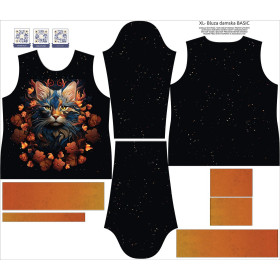 BLUZA DAMSKA (HANA) BASIC - Animals mandala wz.3 - zestaw do uszycia