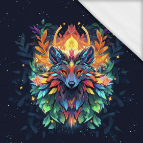 ANIMALS MANDALA wz.4 (WOLF) - panel (75cm x 80cm) - single jersey z elastanem ITY
