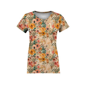 AUTUMN FLOWERS WZ. 4- Welur tapicerski