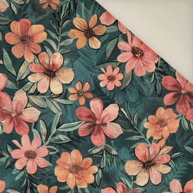 AUTUMN FLOWERS WZ. 1- Welur tapicerski