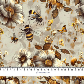 BEES & FLOWERS- Welur tapicerski