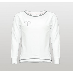 Bluza damska z kryształkową aplikacją "KELLY" - biały S-M - zestaw do uszycia 
