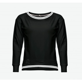 Bluza damska z kryształkową aplikacją "KELLY" - czarny S-M - zestaw do uszycia 