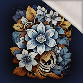 BOUQUET OF FLOWERS WZ.2 - PANEL (75cm x 80cm) dzianina drapana z elastanem ITY