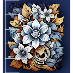 BOUQUET OF FLOWERS WZ.2 46 cm x 50 cm - gruba ekoskóra tłoczona