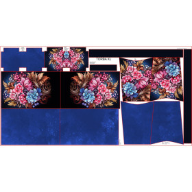 Torba XL z saszetką 2 w 1 - Bouquet of flowers wz.3  - zestaw do uszycia