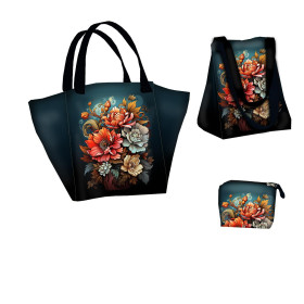 Torba XL z saszetką 2 w 1 - Bouquet of flowers wz.5  - zestaw do uszycia