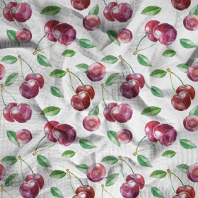 CZEREŚNIE WZ. 4 - Muślin bawełniany