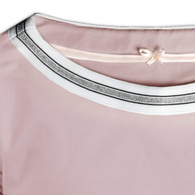 Bluza damska z kryształkową aplikacją "KELLY" - róż kwarcowy L-XL - zestaw do uszycia 