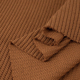 KARMELOWY - Dzianina swetrowa bawełniana  505g