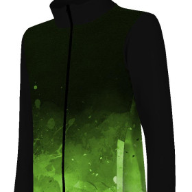 BLUZA ROZPINANA (MAX) - KLEKSY (zielony) / czarny - DIY set