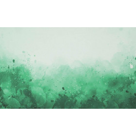 KLEKSY (zielony) - panel, Jersey wiskozowy