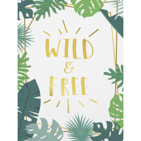 LIŚCIE (WILD & FREE) - panel tkanina bawełniana