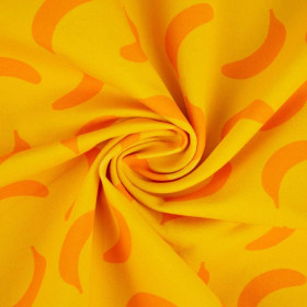 MAŁPI GAJ / banany - dresówka pętelkowa 