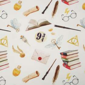 MAGICZNY ŚWIAT wz. 1 (MAGICZNA SZKOŁA) - single jersey z elastanem 