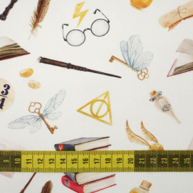 MAGICZNY ŚWIAT wz. 1 (MAGICZNA SZKOŁA) - single jersey z elastanem 