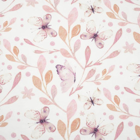 MOTYLE MIX WZ. 2 (AKWARELOWE MOTYLE) - dresówka pętelkowa