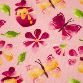 MOTYLKI I MIODEK (MISIE I MOTYLKI) - dresówka pętelkowa