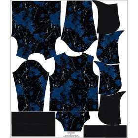 MĘSKA BLUZA Z KAPTUREM (COLORADO) - NAVY GRUNGE wz. 2 - zestaw do uszycia 