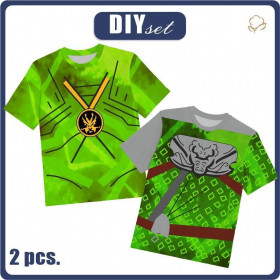 2-PACK - T-SHIRT DZIECIĘCY - ZIELONY NINJA - ZESTAW DO USZYCIA