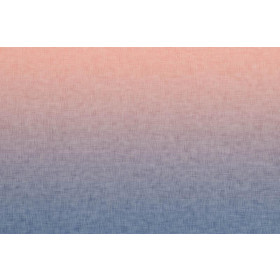 OMBRE / ACID WASH - niebieski (brzoskwiniowy) - panel, dzianina pętelkowa 