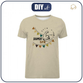 T-SHIRT MĘSKI - Super Opa / siła - single jersey